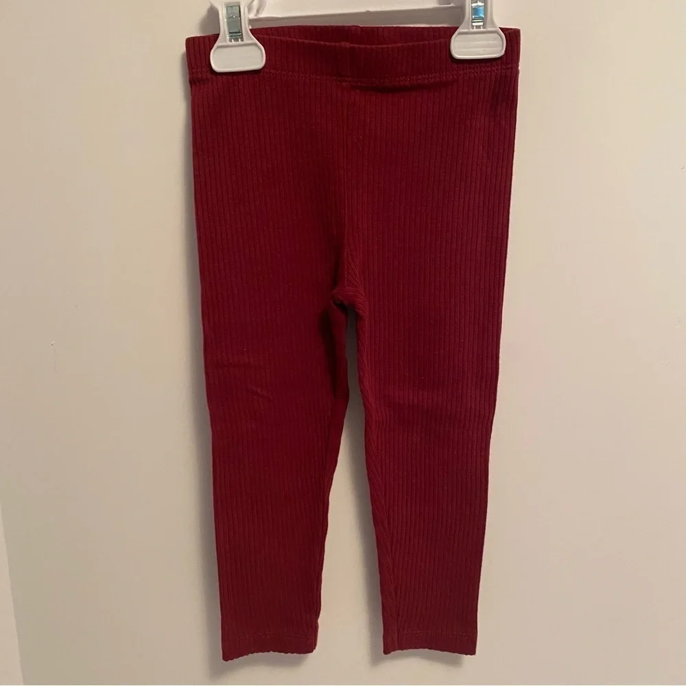 Carter's Long Sleeve Ribbed Bodysuit/ Leggings & Ribbed Flare Pants 24 Months